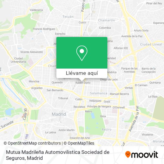 Mapa Mutua Madrileña Automovilistica Sociedad de Seguros