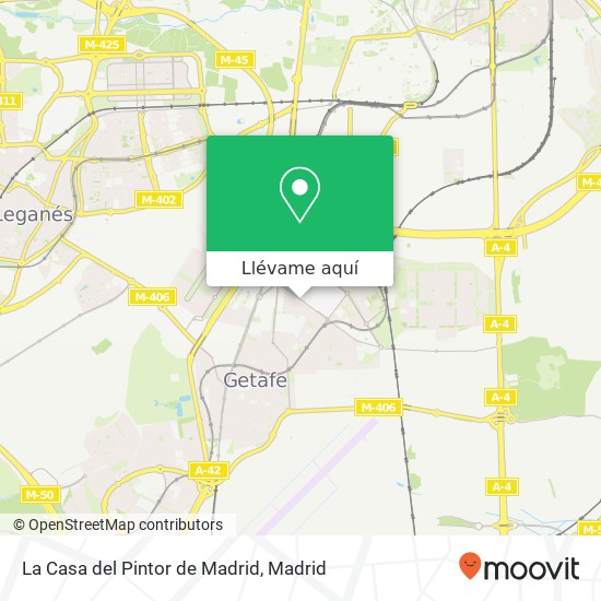 Mapa La Casa del Pintor de Madrid