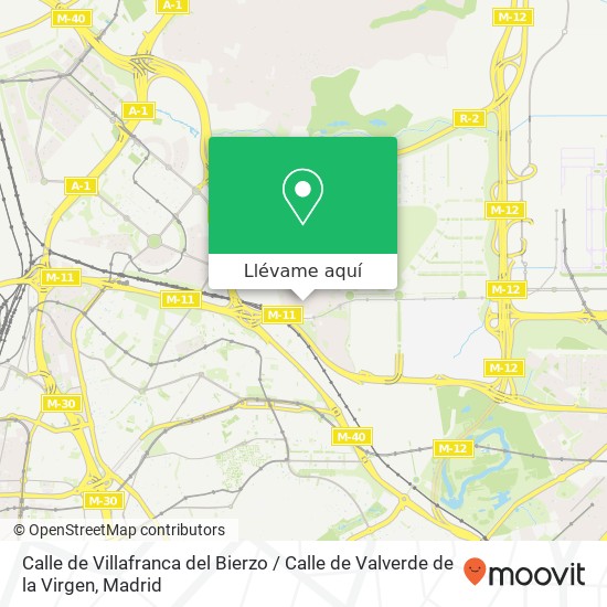 Mapa Calle de Villafranca del Bierzo / Calle de Valverde de la Virgen