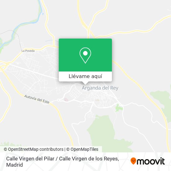Mapa Calle Virgen del Pilar / Calle Virgen de los Reyes