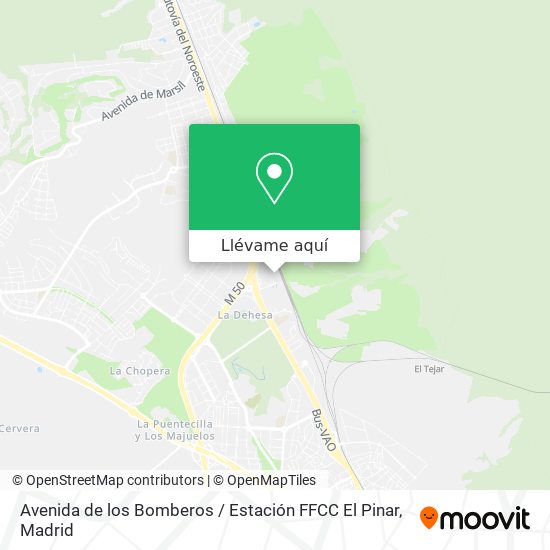 Mapa Avenida de los Bomberos / Estación FFCC El Pinar