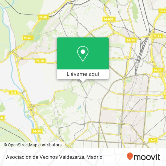 Mapa Asociacion de Vecinos Valdezarza