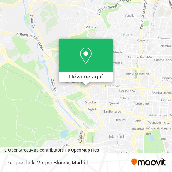 Mapa Parque de la Virgen Blanca