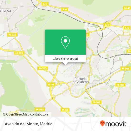 Mapa Avenida del Monte