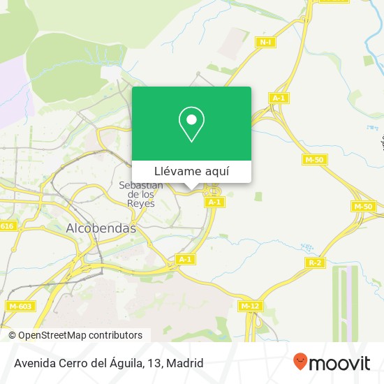 Mapa Avenida Cerro del Águila, 13