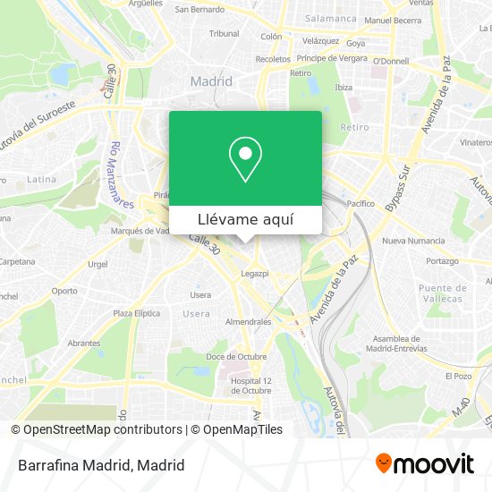 Mapa Barrafina Madrid