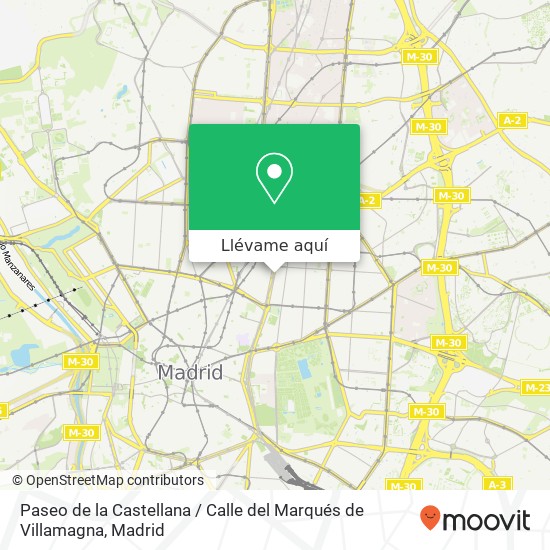 Mapa Paseo de la Castellana / Calle del Marqués de Villamagna