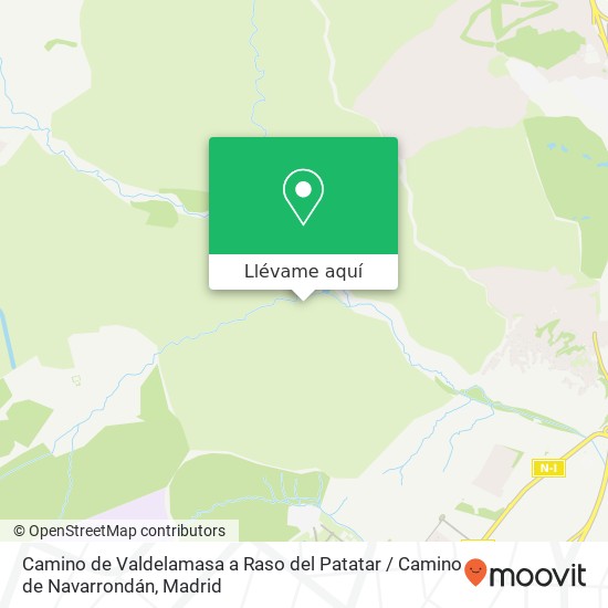 Mapa Camino de Valdelamasa a Raso del Patatar / Camino de Navarrondán