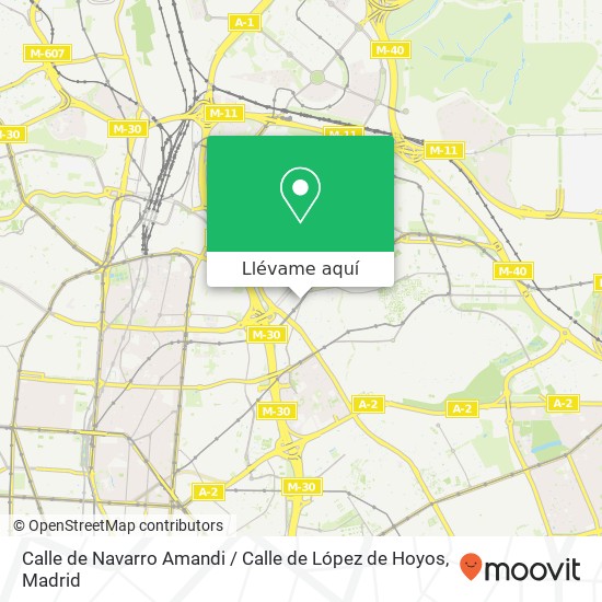 Mapa Calle de Navarro Amandi / Calle de López de Hoyos