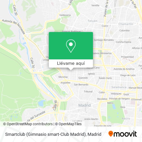 Mapa Smartclub (Gimnasio smart-Club Madrid)