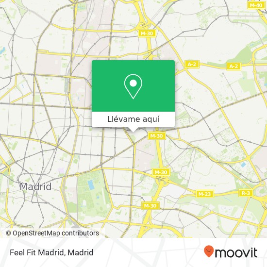 Mapa Feel Fit Madrid