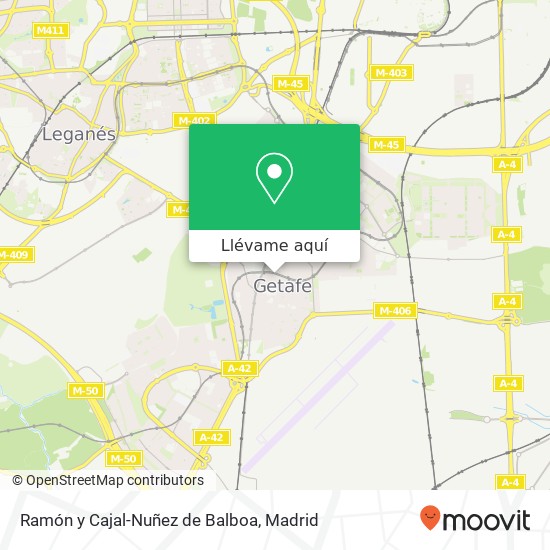 Mapa Ramón y Cajal-Nuñez de Balboa