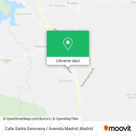 Mapa Calle Santa Genoveva / Avenida Madrid