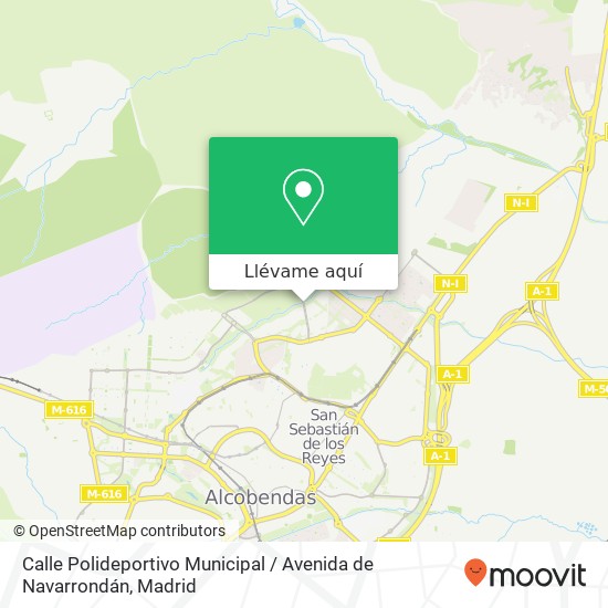 Mapa Calle Polideportivo Municipal / Avenida de Navarrondán