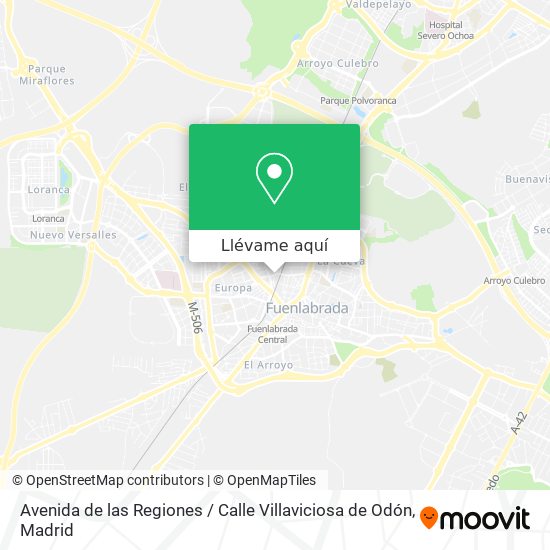 Mapa Avenida de las Regiones / Calle Villaviciosa de Odón