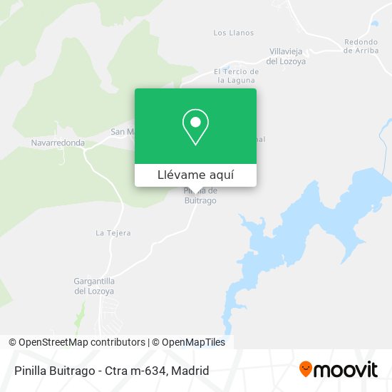 Mapa Pinilla Buitrago - Ctra m-634