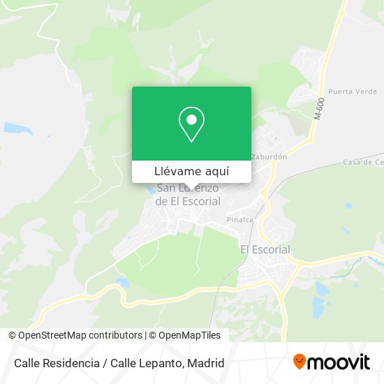 Mapa Calle Residencia / Calle Lepanto