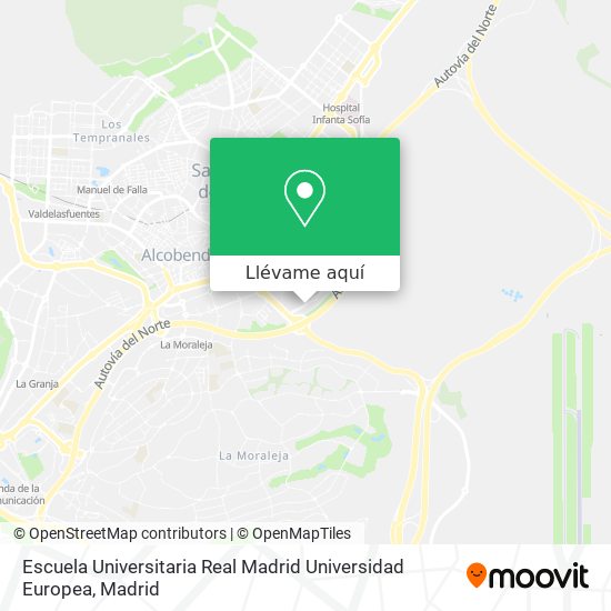 Mapa Escuela Universitaria Real Madrid Universidad Europea