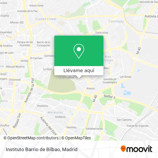 Mapa Instituto Barrio de Bilbao