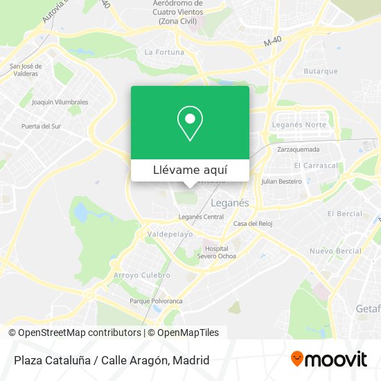 Mapa Plaza Cataluña / Calle Aragón