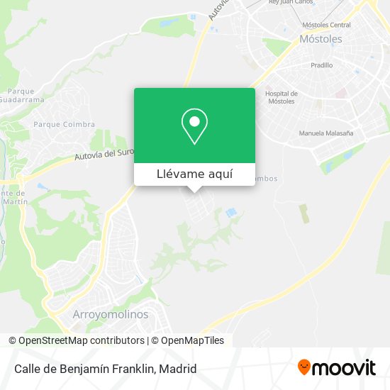 Mapa Calle de Benjamín Franklin