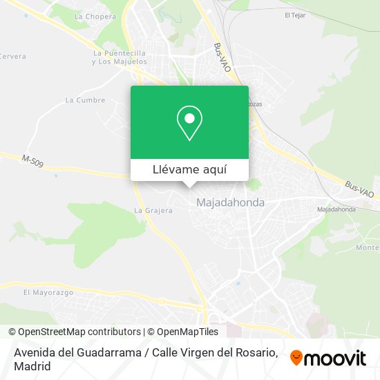 Mapa Avenida del Guadarrama / Calle Virgen del Rosario