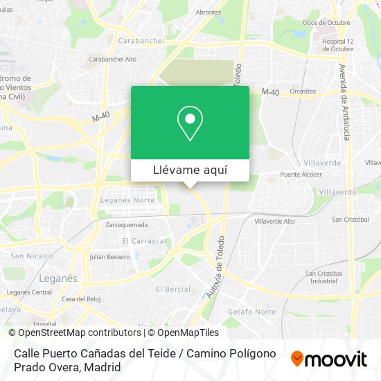 Mapa Calle Puerto Cañadas del Teide / Camino Polígono Prado Overa