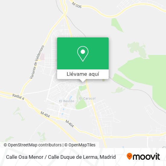 Mapa Calle Osa Menor / Calle Duque de Lerma