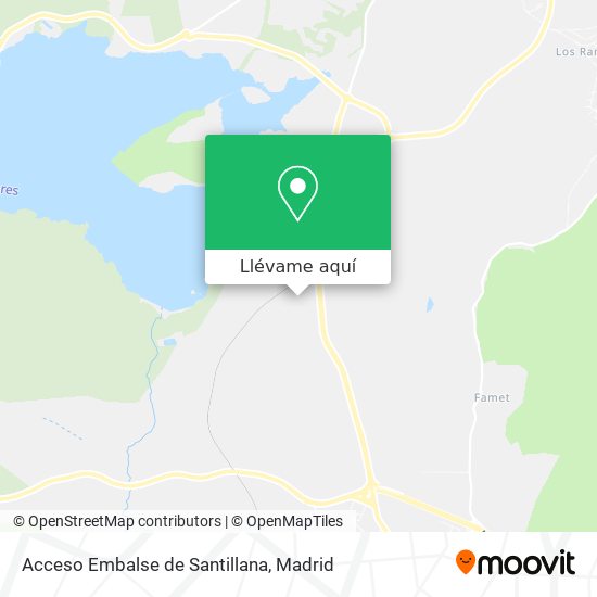 Mapa Acceso Embalse de Santillana