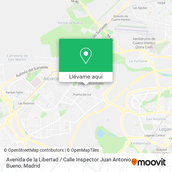 Mapa Avenida de la Libertad / Calle Inspector Juan Antonio Bueno