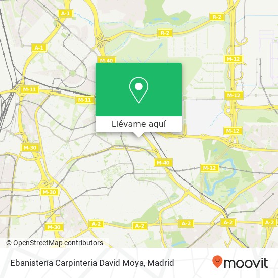 Mapa Ebanistería Carpinteria David Moya