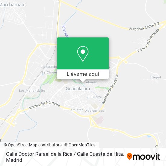 Mapa Calle Doctor Rafael de la Rica / Calle Cuesta de Hita