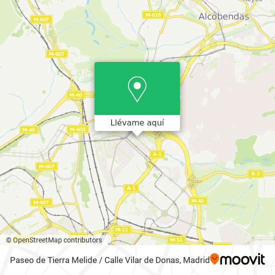 Mapa Paseo de Tierra Melide / Calle Vilar de Donas