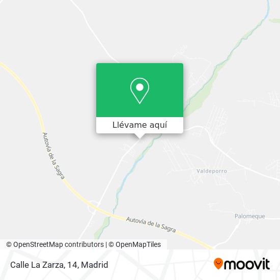 Mapa Calle La Zarza, 14
