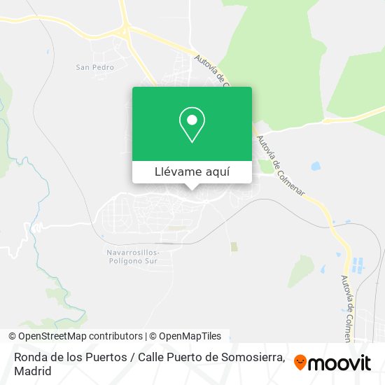 Mapa Ronda de los Puertos / Calle Puerto de Somosierra