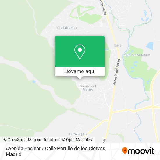 Mapa Avenida Encinar / Calle Portillo de los Ciervos