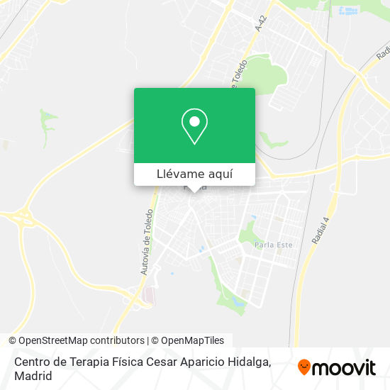 Mapa Centro de Terapia Física Cesar Aparicio Hidalga