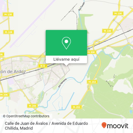Mapa Calle de Juan de Ávalos / Avenida de Eduardo Chillida