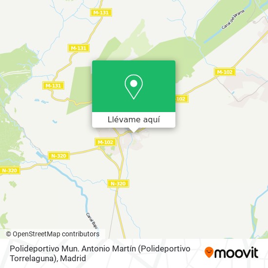 Mapa Polideportivo Mun. Antonio Martín (Polideportivo Torrelaguna)