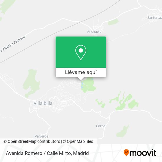 Mapa Avenida Romero / Calle Mirto