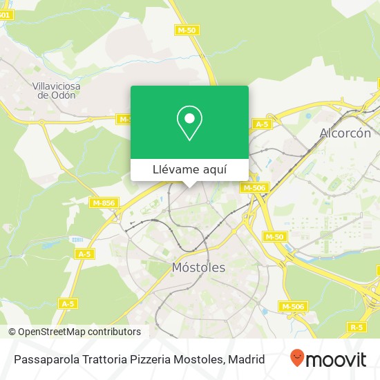 Mapa Passaparola Trattoria Pizzeria Mostoles