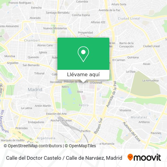 Mapa Calle del Doctor Castelo / Calle de Narváez