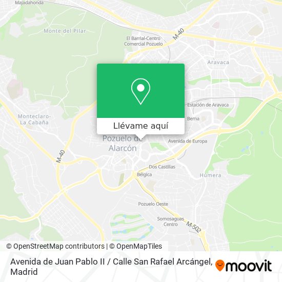 Mapa Avenida de Juan Pablo II / Calle San Rafael Arcángel
