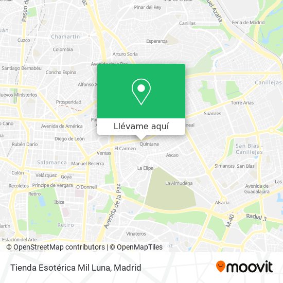 Mapa Tienda Esotérica Mil Luna