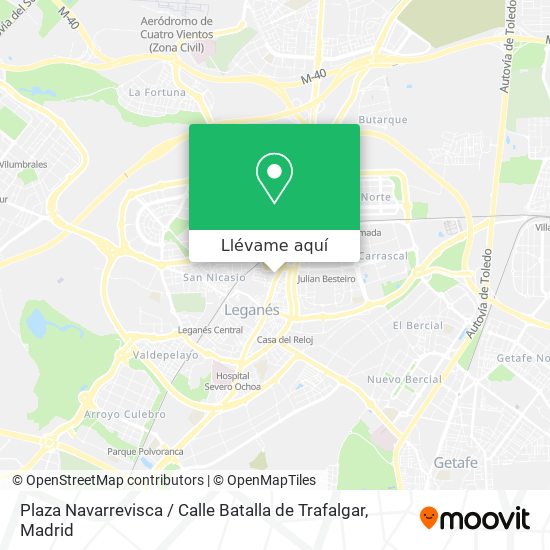 Mapa Plaza Navarrevisca / Calle Batalla de Trafalgar