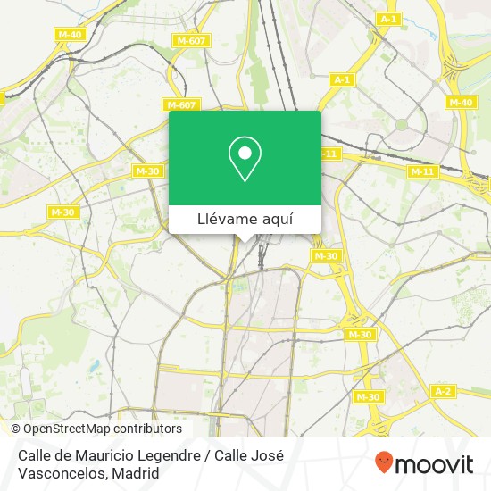 Mapa Calle de Mauricio Legendre / Calle José Vasconcelos