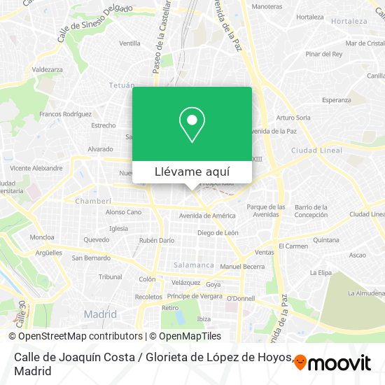Mapa Calle de Joaquín Costa / Glorieta de López de Hoyos