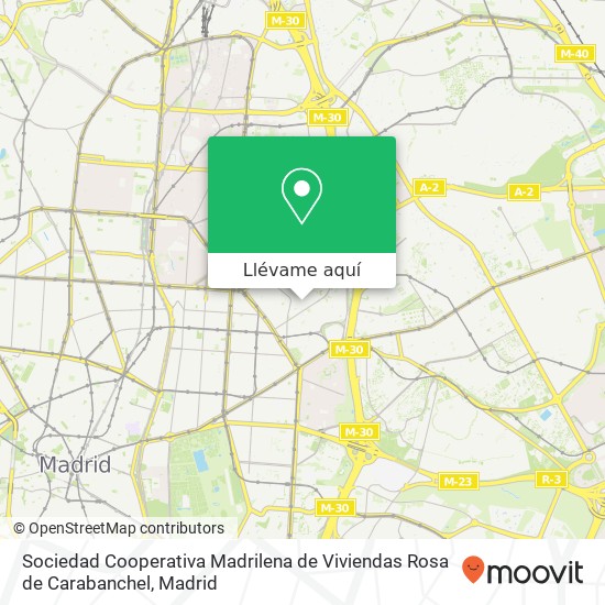 Mapa Sociedad Cooperativa Madrilena de Viviendas Rosa de Carabanchel