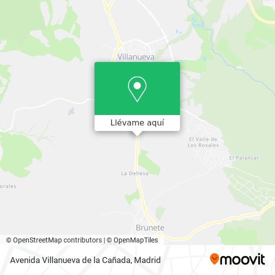 Mapa Avenida Villanueva de la Cañada