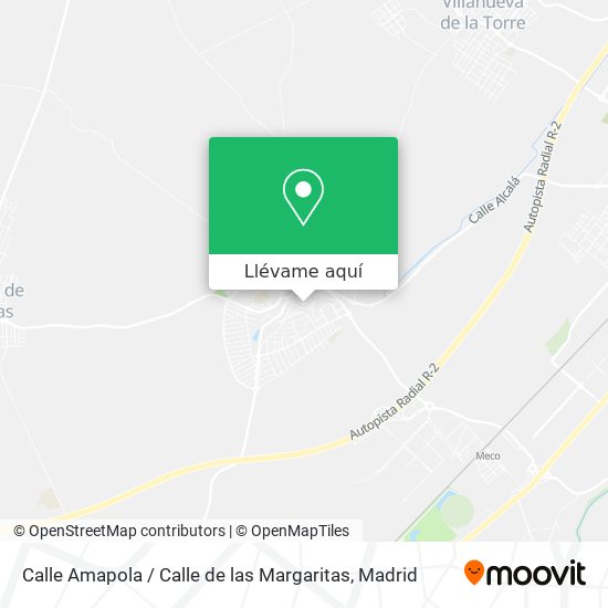 Mapa Calle Amapola / Calle de las Margaritas